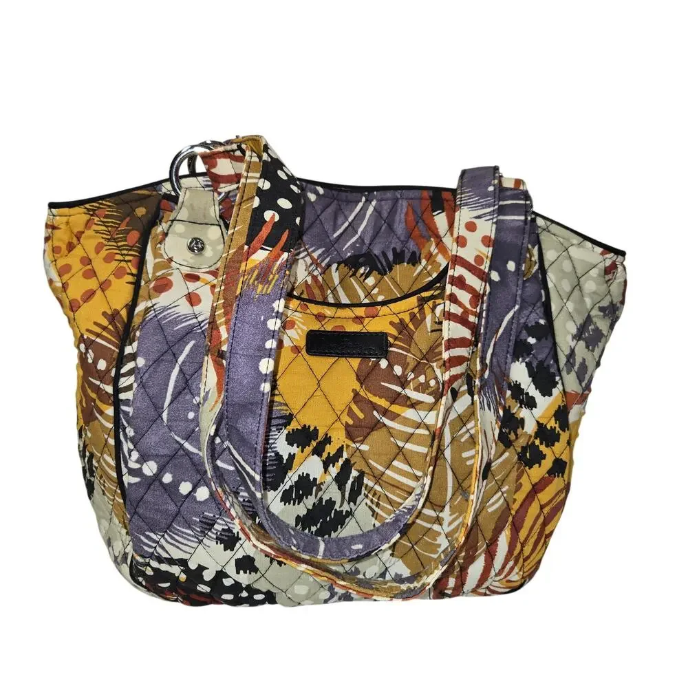 Vera Bradley Quilted Tote Shoulder‎ Bag Floral Patchwork Purse Artsy Colorful